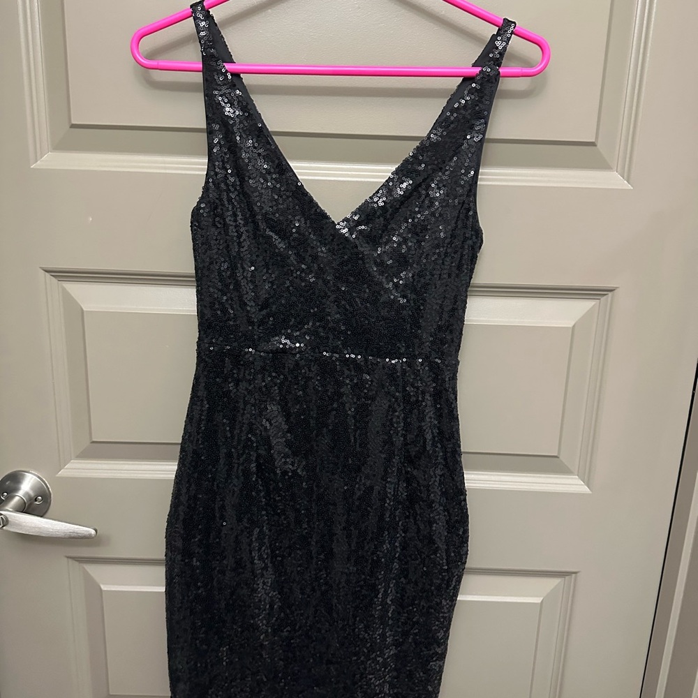 Lulu's Black Sequin Dress